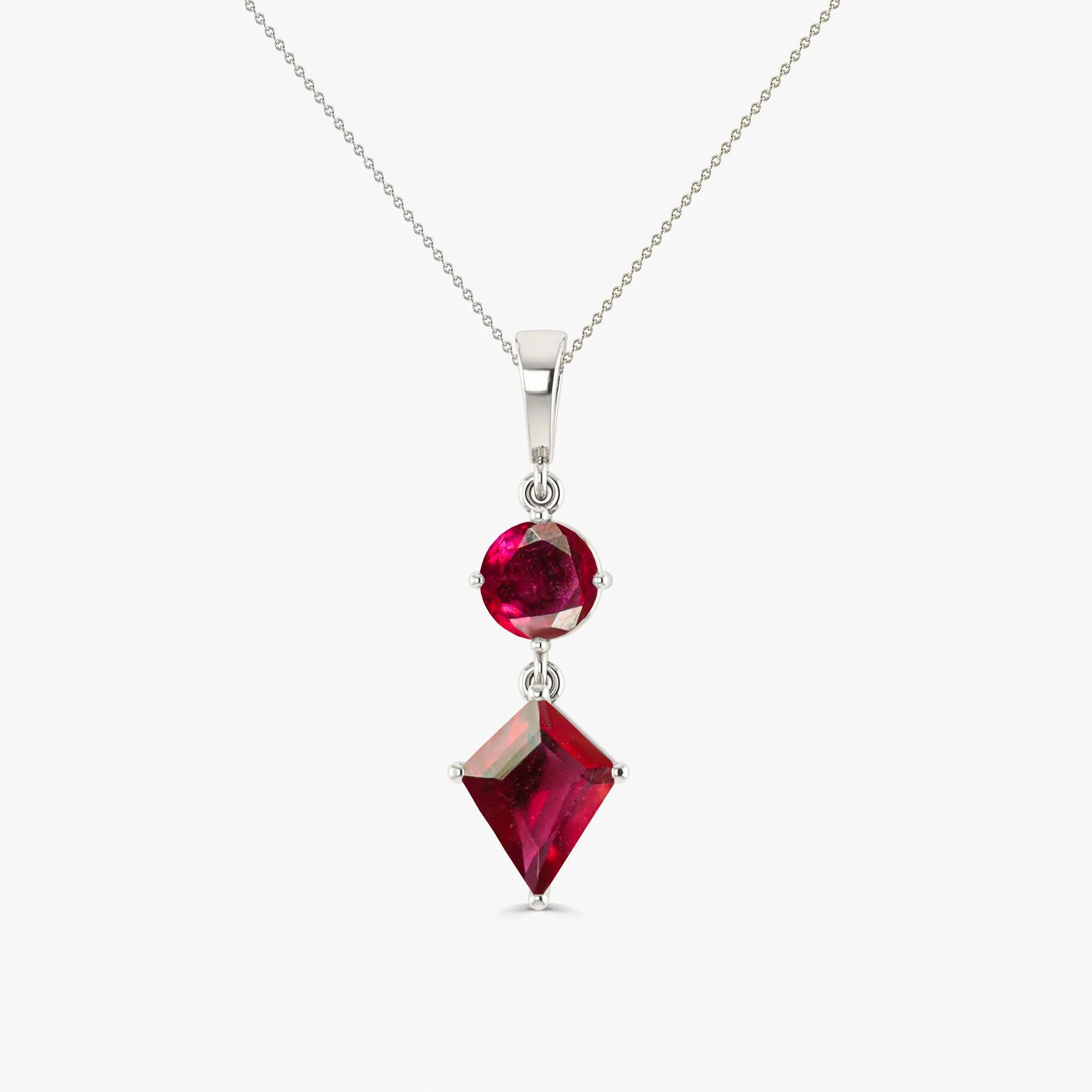 Authentic Natural Red Rose Beautiful kite ruby pendant Necklace - Image 5