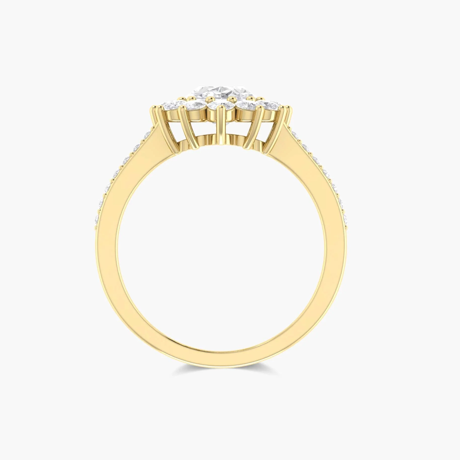 Beautiful sparkle Oval Cubic Zirconia unique design ring - Image 3
