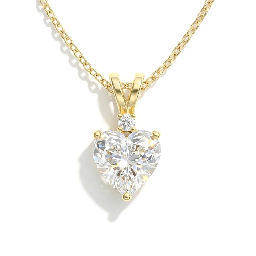 Cubic Zirconia Heart Pendant Necklace in 925 Sterling Silver 1.5ct - Image 8