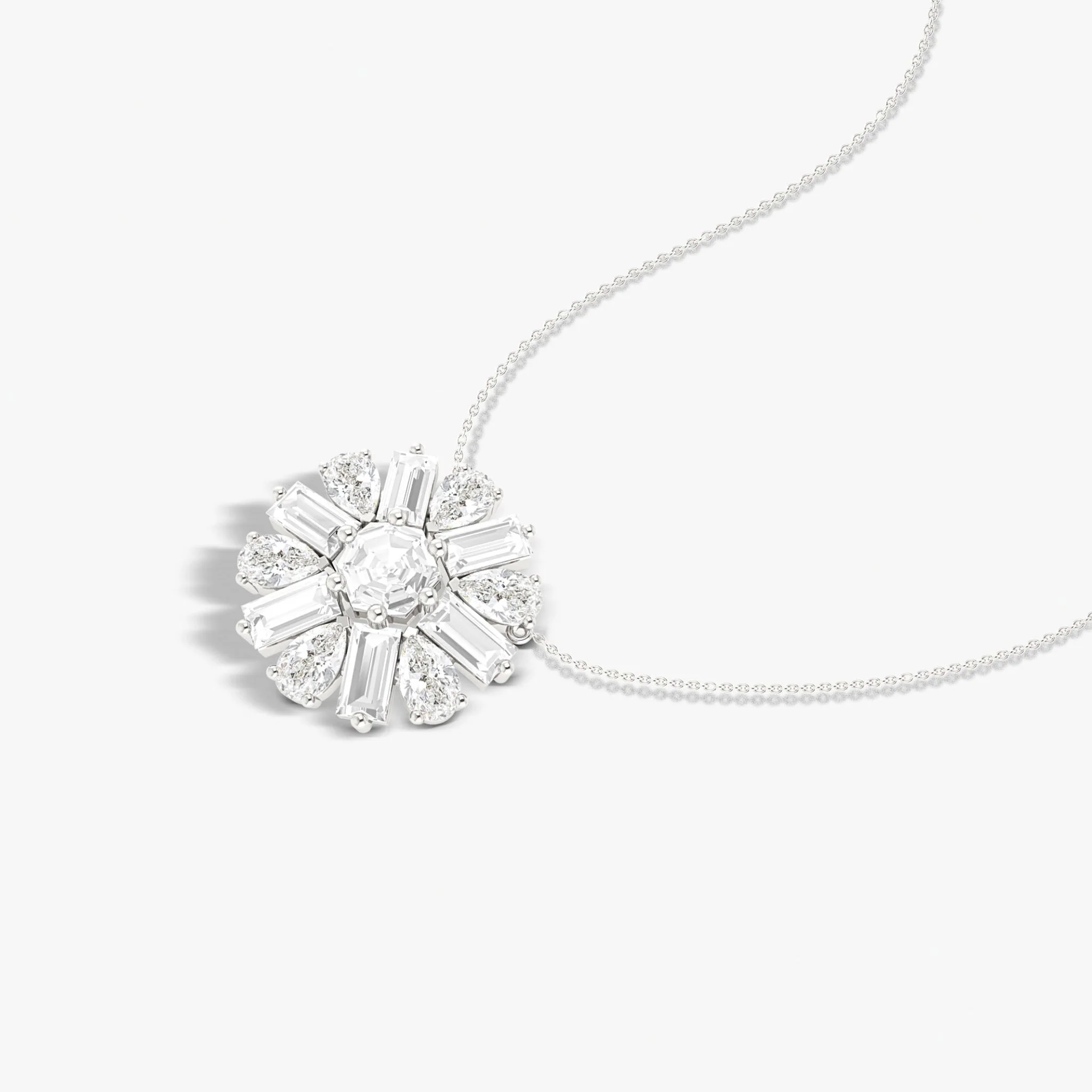 Luxurious Zircon Simulated diamond round Pendant necklace - Image 6