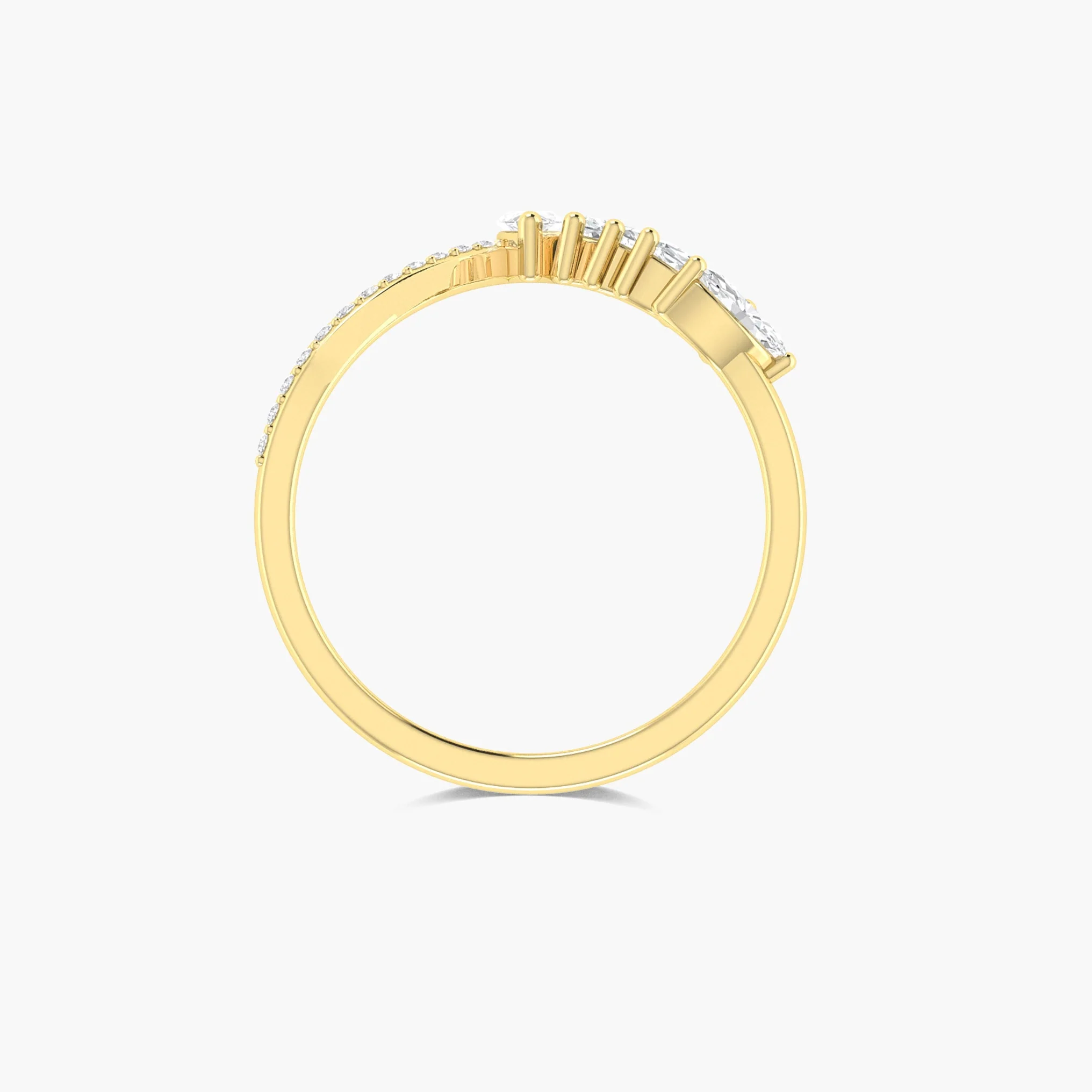 Marquise shape 4 Cubic Zirconia Handcrafted ring - Image 4