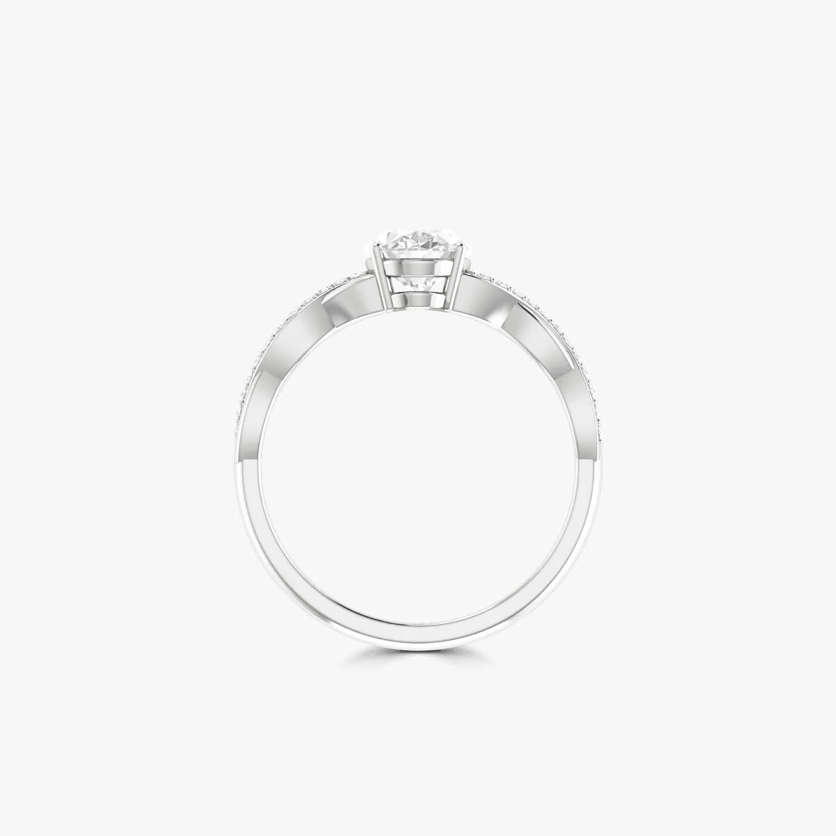 Oval cubic Zirconia Gold statement wedding ring for her - Image 7